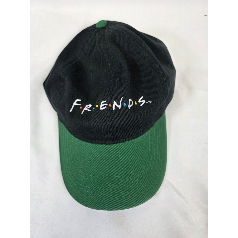 Friends TV Show Baseball Hat Black Green Logo Adjustable Strap Dad Cap Warner